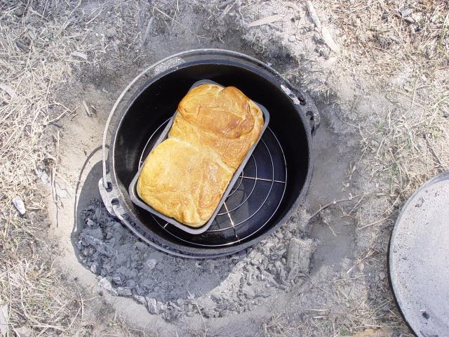 Camp oven bread