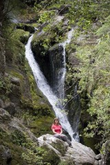 Tracey at Waipori Falls (South Island NZ) - [Click for a Larger Image]