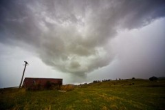 A storm approaches the farm at Otorohanga, NZ - [Click for a Larger Image]