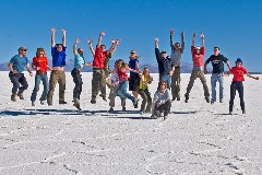 The team on the salt flats in Boliva - [Click for a Larger Image]