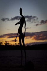 Statue on the salt lake near Menzies, WA - [Click for a Larger Image]