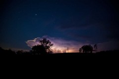 Lightening (over cane fields?) - [Click for a Larger Image]