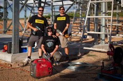 The A Team (minus one - wearing t-shirts printed to commemorate the shouse construction project) - [Click for a Larger Image]