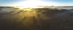 A Foggy morning at Mt Perry (from the quadcopter) - [Click for a Larger Image]